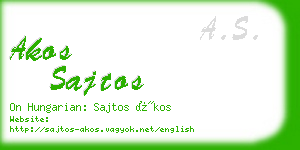 akos sajtos business card